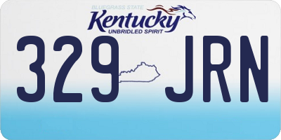 KY license plate 329JRN
