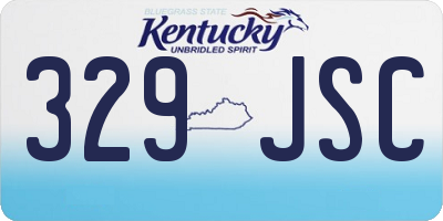 KY license plate 329JSC