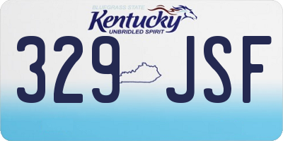 KY license plate 329JSF
