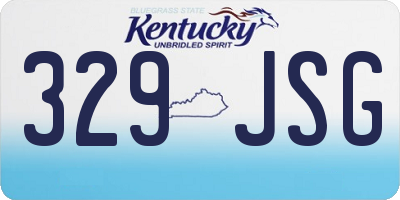 KY license plate 329JSG