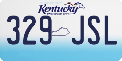 KY license plate 329JSL