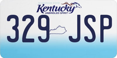 KY license plate 329JSP