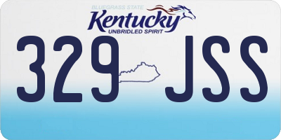 KY license plate 329JSS