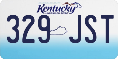KY license plate 329JST
