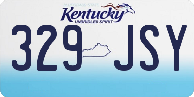 KY license plate 329JSY