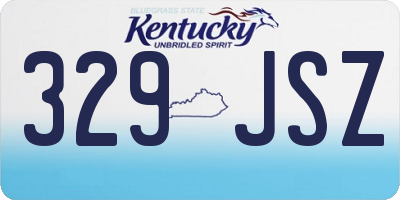KY license plate 329JSZ
