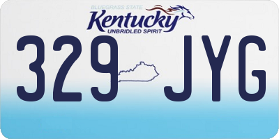 KY license plate 329JYG