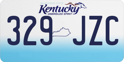 KY license plate 329JZC