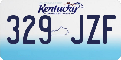 KY license plate 329JZF