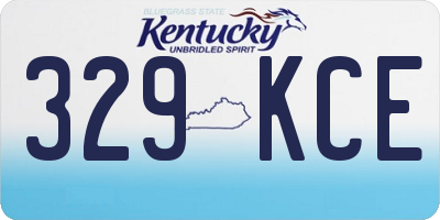 KY license plate 329KCE