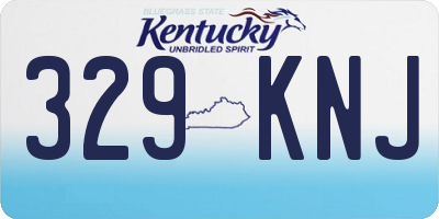 KY license plate 329KNJ