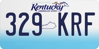 KY license plate 329KRF