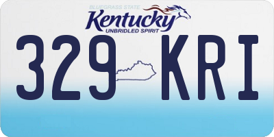 KY license plate 329KRI