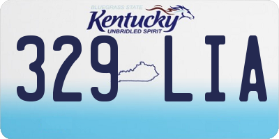 KY license plate 329LIA