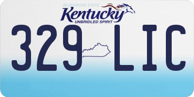 KY license plate 329LIC