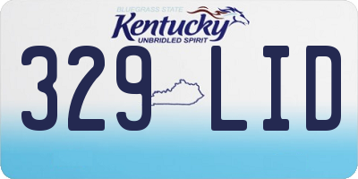 KY license plate 329LID