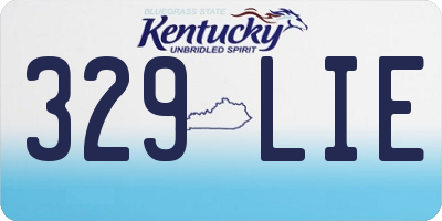 KY license plate 329LIE