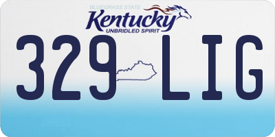 KY license plate 329LIG