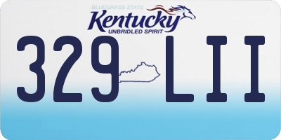 KY license plate 329LII