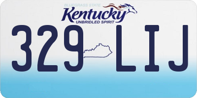 KY license plate 329LIJ