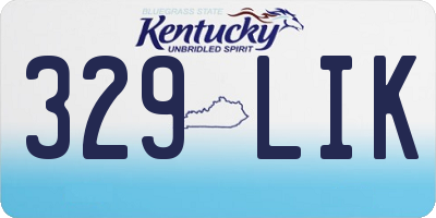 KY license plate 329LIK