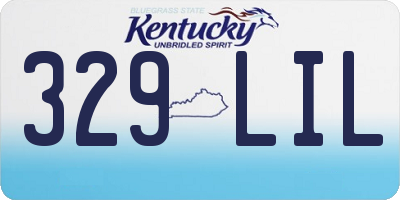 KY license plate 329LIL