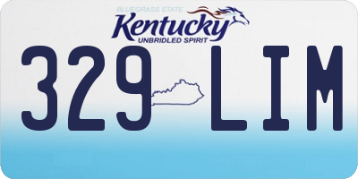 KY license plate 329LIM