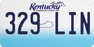 KY license plate 329LIN