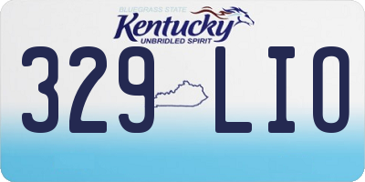 KY license plate 329LIO