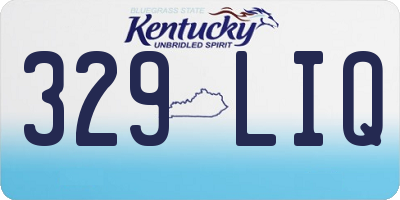 KY license plate 329LIQ