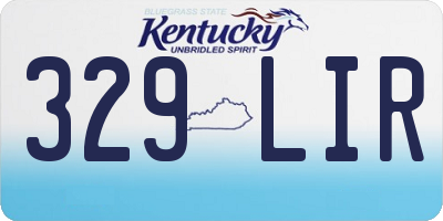 KY license plate 329LIR