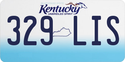 KY license plate 329LIS
