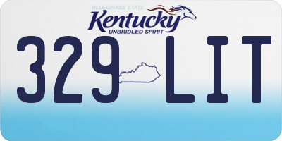 KY license plate 329LIT
