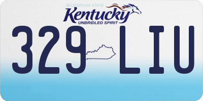 KY license plate 329LIU