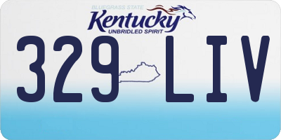 KY license plate 329LIV