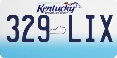 KY license plate 329LIX