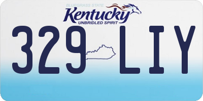 KY license plate 329LIY