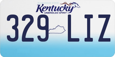 KY license plate 329LIZ