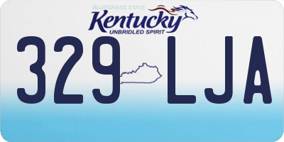KY license plate 329LJA