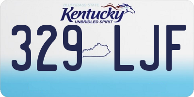 KY license plate 329LJF