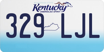 KY license plate 329LJL