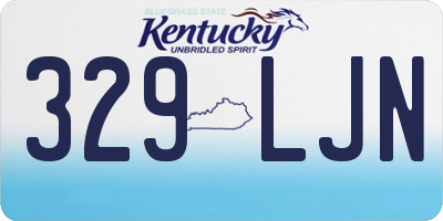 KY license plate 329LJN