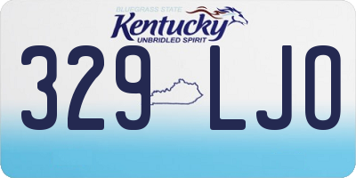 KY license plate 329LJO