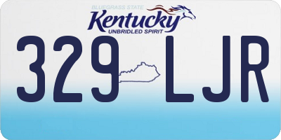 KY license plate 329LJR