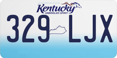 KY license plate 329LJX