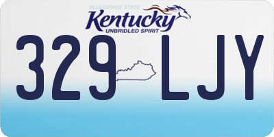 KY license plate 329LJY