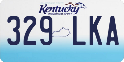 KY license plate 329LKA