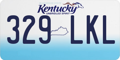 KY license plate 329LKL