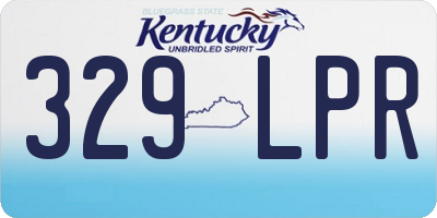 KY license plate 329LPR