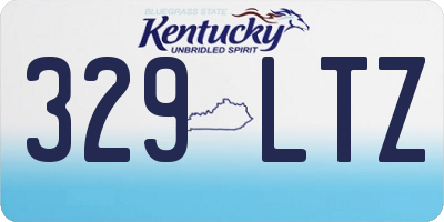 KY license plate 329LTZ